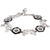 Sterling silver flower bracelet, 'Mexican Romance' - 925 Silver Bracelet with Flowers and Lovebirds from Mexico