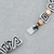 Sterling silver link necklace, 'Solar Frieze' - Necklace with 925 Silver Aztec Friezes and Copper Suns (image 2c) thumbail