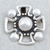Sterling silver brooch pendant, 'Cross' - Mexican Style 925 Silver Christian Cross Brooch Pendant thumbail