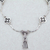 Sterling silver pendant choker necklace, 'Catrina and the Flowers' - Catrina Silver Choker Day of the Dead Jewelry Collection (image 2b) thumbail