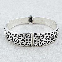 Pulsera esclava de plata de ley - Brazalete Brazalete Jaguar de Plata 925 Taxco Hecho a Mano en México