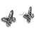 Sterling silver button earrings, 'Flight of the Butterfly' - Sterling Silver Button Earrings Butterfly Shape from Mexico (image 2c) thumbail
