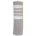 Cotton yoga mat bag, 'Unwind' - Handwoven Yoga Mat Bag from Mexico in Grey and White