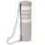 Cotton yoga mat bag, 'Unwind' - Handwoven Yoga Mat Bag from Mexico in Grey and White