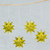Tin ornaments, 'North Stars in Yellow' (set of 4) - Hand Made Tin Star Ornaments Yellow (Set of 4) from Mexico