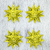 Zinnornamente, (4er-Set) - Handgefertigte Zinn-Sternornamente in Gelb (4er-Set) aus Mexiko