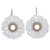 Cotton dangle earrings, 'White Doily' - Handcrafted White Cotton Dangle Earrings with Doily Motif (image 2a) thumbail