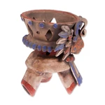 Ceramic incense holder, 'Eagle Omen' - Handcrafted Ceramic Incense Holder from Mexico