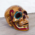 Ceramic sculpture, 'Quetzalcóatl' - Mexican Ceramic Skull Sculpture with Quetzalcóatl (image 2b) thumbail