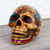 Ceramic sculpture, 'Quetzalcóatl' - Mexican Ceramic Skull Sculpture with Quetzalcóatl