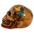 Ceramic sculpture, 'Quetzalcóatl' - Mexican Ceramic Skull Sculpture with Quetzalcóatl (image 2g) thumbail
