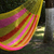 Hammock, 'Candy Delight' (double) - Hand Woven Nylon Pink Yellow Hammock (Double) from Mexico (image 2b) thumbail