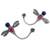 Garnet and lapis lazuli drop earrings, 'Dragonfly Tails' - Garnet and Lapis Lazuli Dragonfly Drop Earrings from Mexico (image 2d) thumbail