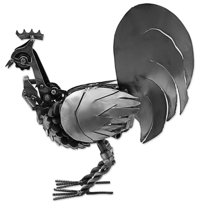 jurk kleding stof schotel Kiva Store | Upcycled Auto Part Sculpture of a Rooster from Mexico -  Mechanical Rooster