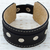 Leather wristband bracelet, 'Shining Dots' - Metal Accent Leather Wristband Bracelet Black from Mexico (image 2c) thumbail