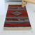 Wool area rug, 'Spice Diamond' (5 x 2.5 feet) - Hand Woven Geometric Wool Area Rug from Mexico thumbail