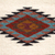 Wool runner rug, 'Two Diamond Lane' (4 x 1.5 feet) - Geometric Antique White Multicolored Wool Runner Rug Mexico (image 2c) thumbail