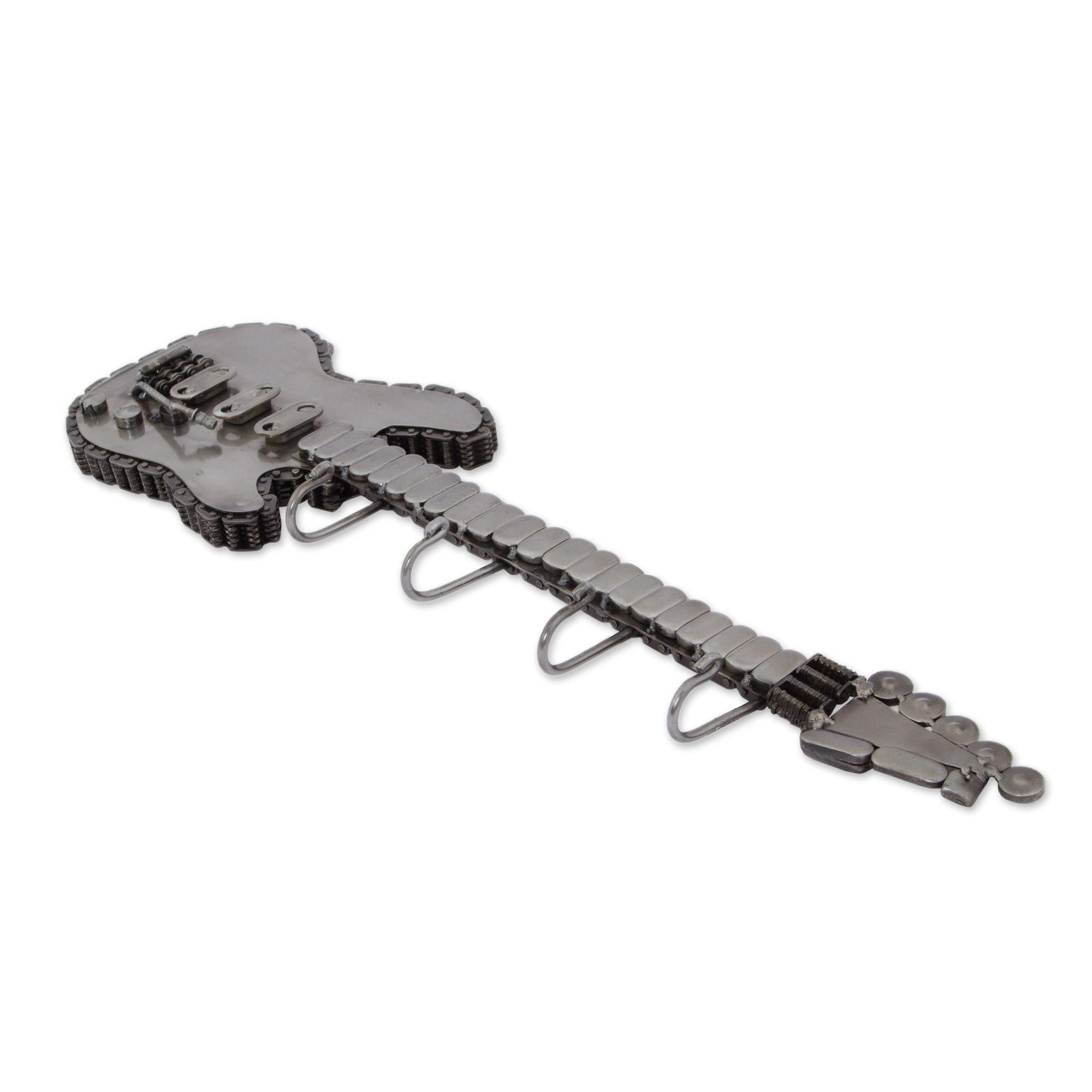Guitar Coat Rack from Recycled Auto Parts Guitar Convenience NOVICA