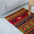 Wool rug, 'Geometric Flower' (2.5x5) - Multicolor Wool Rug with Geometric Pattern (2.5x5)
