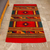 Wool rug, 'Double Diamond' (2.5x5) - Red Geometric Wool Rug from Mexico (2.5x5) (image 2c) thumbail