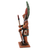 Ceramic sculpture, 'Maya Sun Warrior' - Original Signed Ceramic Sculpture of a Maya Sun Warrior (image 2f) thumbail
