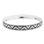 Sterling silver bangle bracelet, 'Mexican Geometry' - Sterling Silver Triangle Motif Bangle Bracelet from Mexico (image 2c) thumbail