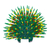 Wood sculpture, 'Cute Porcupine in Green' - Copal Wood and Maguey Mexican Porcupine Sculpture in Green (image 2f) thumbail