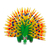 Copal wood alebrije, 'Cute Porcupine' - Yellow and Green Copal Wood Alebrije Porcupine Sculpture (image 2d) thumbail