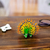 Copal wood alebrije, 'Cute Porcupine' - Yellow and Green Copal Wood Alebrije Porcupine Sculpture (image 2g) thumbail