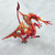 Copal wood alebrije, 'Mexican Dragon in Red' - Copal Wood Dragon Alebrije Sculpture in Red and Orange thumbail