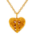 Gold plated pendant necklace, 'Oaxaca Hummingbird' - Gold Plated Hummingbird Heart Pendant Necklace from Mexico (image 2a) thumbail