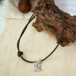 Sterling silver pendant necklace, 'Gemini Moon' - Taxco Sterling Silver Gemini Pendant Necklace from Mexico