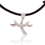 Sterling silver pendant necklace, 'Libra Moon' - Taxco Sterling Silver Libra Pendant Necklace from Mexico