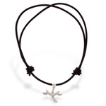 Sterling silver pendant necklace, 'Libra Moon' - Taxco Sterling Silver Libra Pendant Necklace from Mexico