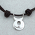 Sterling silver pendant necklace, 'Aquarius Moon' - Taxco Sterling Silver Aquarius Pendant Necklace from Mexico