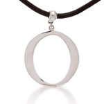 Sterling silver pendant necklace, 'Droplets of Life' - Taxco Sterling Silver Circle Pendant Necklace from Mexico