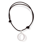 Sterling silver pendant necklace, 'Droplets of Life' - Taxco Sterling Silver Circle Pendant Necklace from Mexico