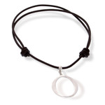 Sterling silver pendant necklace, 'Droplets of Life' - Taxco Sterling Silver Circle Pendant Necklace from Mexico