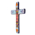Ceramic wall cross, 'Orange Lily' - Hand Crafted Multicolored Ceramic Wall Cross From Mexico (image 2c) thumbail