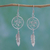 Sterling silver dangle earrings, 'Pleasant Dreams' - Sterling Silver Dream Catcher Dangle Earrings from Mexico thumbail