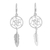 Sterling silver dangle earrings, 'Pleasant Dreams' - Sterling Silver Dream Catcher Dangle Earrings from Mexico (image 2a) thumbail