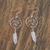 Sterling silver dangle earrings, 'Pleasant Dreams' - Sterling Silver Dream Catcher Dangle Earrings from Mexico (image 2c) thumbail
