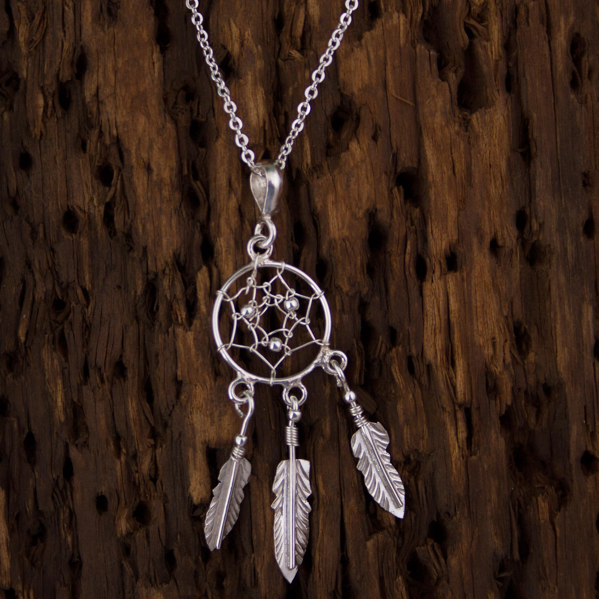 Sterling Silver Dream catcher necklace