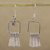Sterling silver dangle earrings, 'Square Chimes' - Sterling Silver Square Dangle Earrings by Mexican Artisans thumbail