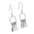 Sterling silver dangle earrings, 'Square Chimes' - Sterling Silver Square Dangle Earrings by Mexican Artisans (image 2c) thumbail