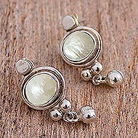 Cultured pearl drop earrings, Magic Aura