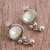 Cultured pearl drop earrings, 'Magic Aura' - Cultured Pearl and Sterling Silver Earrings from Mexico thumbail