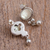 Cultured pearl drop earrings, 'Magic Aura' - Cultured Pearl and Sterling Silver Earrings from Mexico (image 2c) thumbail