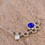 Lapis lazuli pendant necklace, 'Blue Bubble' - Lapis Lazuli and Sterling Silver Mexican Pendant Necklace (image 2d) thumbail