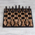 Marble chess set, 'Worthy Match' - Marble Chess Set in Beige and Black from Mexico (image 2e) thumbail